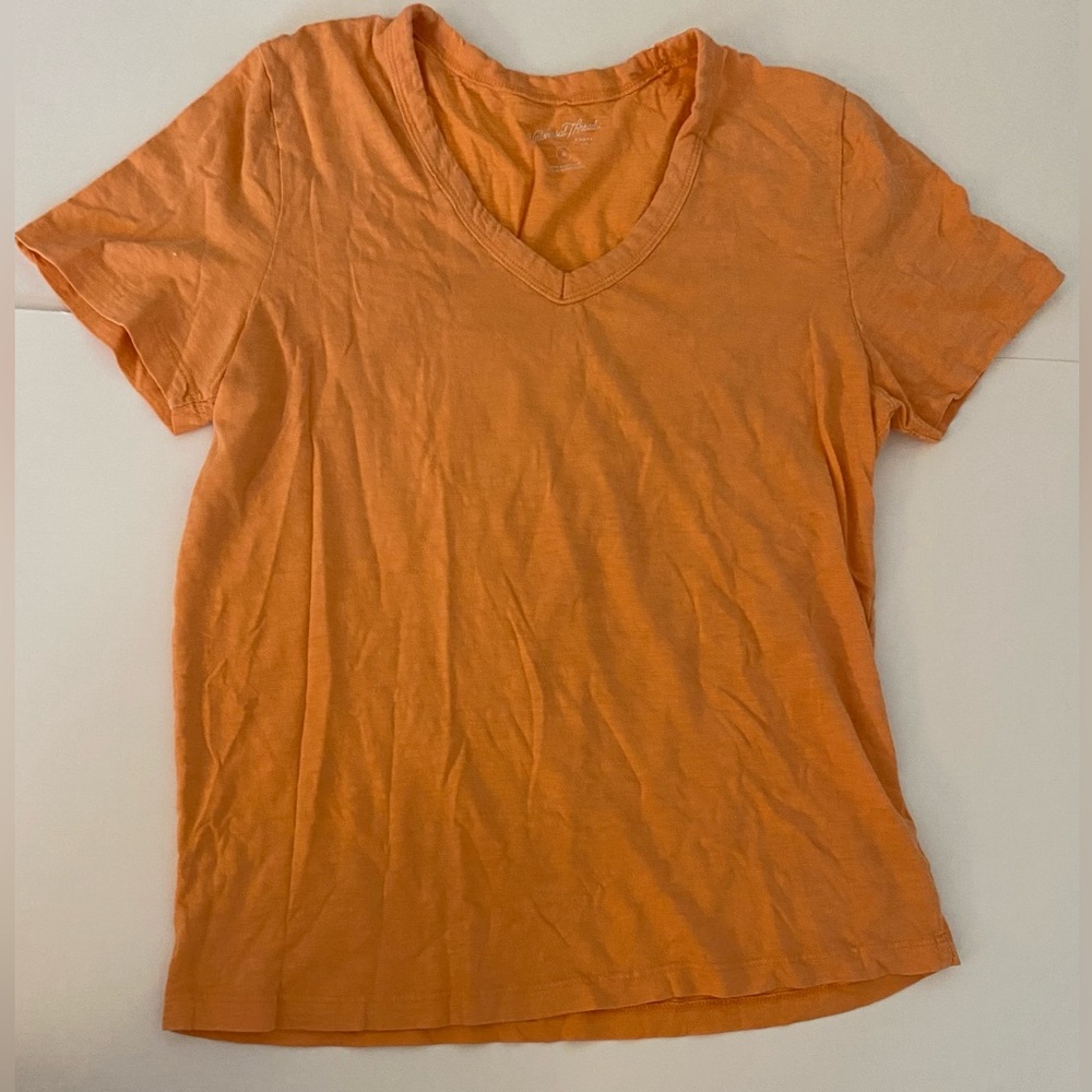 🧡Women's Short Sleeve V-Neck T-Shirt - A New Day™
